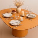 Ver imagem 5 de Mesa de Jantar Orgânica 4 Lugares Madeira Maciça e MDF Yescasa Marrom