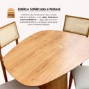 Ver imagem 7 de Mesa de Jantar Orgânica 4 Lugares Madeira Maciça e MDF Yescasa Marrom