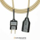 Ver imagem 2 de Extensão Elétrica 2 Metros Pp 2x0,75mm Revestido Dourado Cabos Immediate