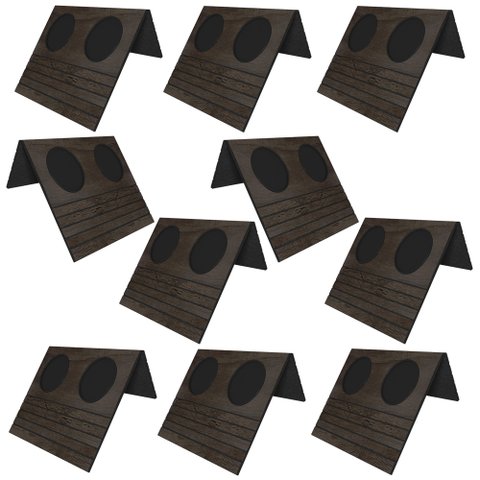 Kit 10 Esteiras Bandeja Com Suporte Para Copos Para Sofá MDF Tabaco - Gran Belo