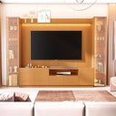 Ver imagem 1 de Rack com Painel para TV até 84 Polegadas com LED 100% MDF 305cmx219cm Vitoria Regia Yescasa