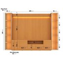 Ver imagem 3 de Rack com Painel para TV até 84 Polegadas com LED 100% MDF 305cmx219cm Vitoria Regia Yescasa