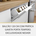 Ver imagem 2 de Cozinha Modulada 5 Peças 4 Portas 4 Gavetas Ripado Marquesa 100 Mdf