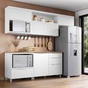 Ver imagem 1 de Cozinha Modulada 5 Peças 4 Portas 4 Gavetas Ripado Marquesa 100 Mdf