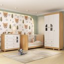 Ver imagem 2 de Quarto de Bebê Completo com Berço 3 em 1 com Colchão Incluso Nina Multimóveis Mp4574