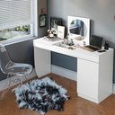 Ver imagem 1 de Escrivaninha Penteadeira Camarim Crystal Branco Fosco - Ninho Decor