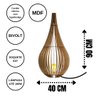 Abajur Grande de Chão CAPADÓCIA MDF Luminária -:MDF CRU/90x40cm - 7
