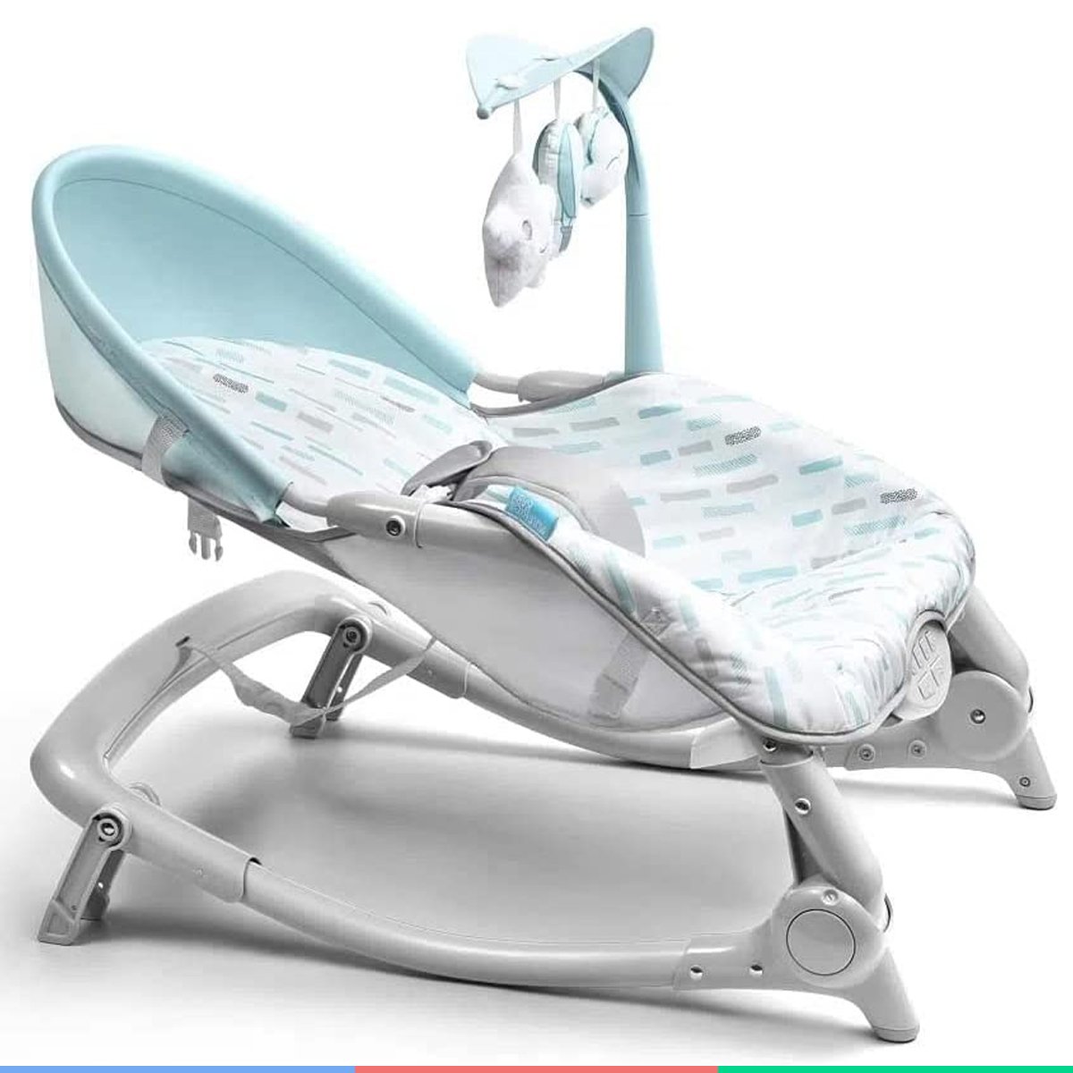 Cadeira Descanso e Balanço 2em1 Bebê Até 18Kg Musical e Vibração Brinquedos Spice Azul - 9