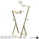 Ver imagem 7 de Porta Papel Higiênico Suporte de Chão Duplo Dourado Seul