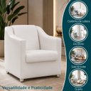 Ver imagem 5 de Kit 2 Poltrona Decorativa para Sala de Espera Mila Recepção Escritório Consultório Corino
