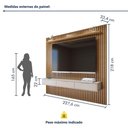 Ver imagem 7 de Painel Suspenso 227,6 Cm com Nicho Vitória 100% Mdf Cinamomo/off White