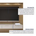 Ver imagem 3 de Painel Suspenso 227,6 Cm com Nicho Vitória 100% Mdf Cinamomo/off White