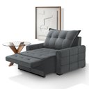 Ver imagem 1 de Poltrona do Papai Retrátil e Reclinável Dubai 1,20m Veludo - Fortbello Estofados