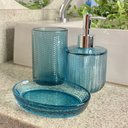 Ver imagem 2 de Kit Lavabo Banheiro Vidro Dispenser Líquido Saboneteira Pia