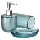 Ver imagem 5 de Kit Lavabo Banheiro Vidro Dispenser Líquido Saboneteira Pia