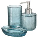 Ver imagem 1 de Kit Lavabo Banheiro Vidro Dispenser Líquido Saboneteira Pia