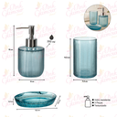 Ver imagem 3 de Kit Lavabo Banheiro Vidro Dispenser Líquido Saboneteira Pia