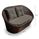 Ver imagem 2 de Conjunto de Sofá Fibra Sintética Bola - 1 Sofá 2 L + 2 Poltronas + 1 Mesa Centro - Tecido Duna Fendi