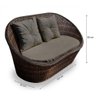 Conjunto de Sofá Fibra Sintética Bola - 1 Sofá 2 L + 2 Poltronas + 1 Mesa Centro - Tecido Duna Fendi - 2