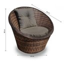 Ver imagem 3 de Conjunto de Sofá Fibra Sintética Bola - 1 Sofá 2 L + 2 Poltronas + 1 Mesa Centro - Tecido Duna Fendi