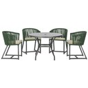 Ver imagem 1 de Mesa com 4 Cadeiras e Noronha Estofado 7 Trama Original Verde