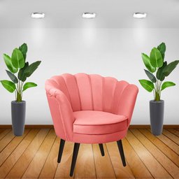 Poltrona Pétalas em Sued Premium Rosê - 3