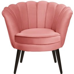 Poltrona Pétalas em Sued Premium Rosê - 1