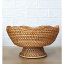 Ver imagem 3 de Centro de Mesa Rattan Natural 25x25x14cm 132342 Lilian