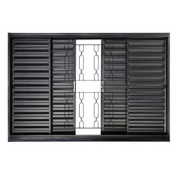 Janela Veneziana 4f 100x100 Req7cm sem Vidro Gd Elo Corrente - 1