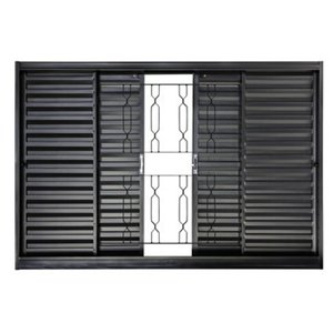 Janela Veneziana 4f 100x100 Req7cm sem Vidro Gd Elo Corrente