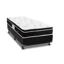 Ver imagem 1 de Cama Box Solteiro: Colchão Molas Bonnel Ortobom Nanolastic Physical Spring + Base CRC Courano Black