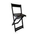 Ver imagem 2 de Banqueta Eucalipto Dobrável Ideal para Bistrô ou Bar: Preto