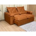 Ver imagem 2 de Sofá Retrátil Reclinável 1,80 m Terracota 509 Zuqui Plus