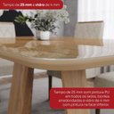Ver mais imagens de Conjunto Mesa Lins 160cm com Vidro 6 Cadeiras Nina Marrom/Nature/Bege