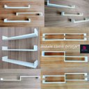 Ver imagem 3 de Kit 3 prateleiras Decoração Quarto Bebê Nicho Organizador De Brinquedos Retas Modelo U 55cm