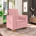 Ver imagem 2 de Poltrona do Papai/Vovô/Mamãe Sala de Estar Kate Pés Palito Suede Rosa Bebê - New Belle Kate Dia das