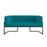 Sofá 2 Lugares para Recepção com Base Reforçada – Balaqui Cor:azul Turquesa - 4