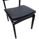 Ver imagem 4 de Kit 2 Cadeiras Apollo Madeira Maciça Encosto Telinha Assento Anatômico - Preto Estofado Corano