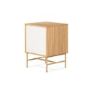 Ver imagem 7 de Mesa de Cabeceira Maya 3 Gavetas 43 Cm X 40 Cm Tauari/dourado - Telinha Rattan