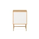 Ver imagem 6 de Mesa de Cabeceira Maya 3 Gavetas 43 Cm X 40 Cm Tauari/dourado - Telinha Rattan