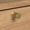 Ver imagem 4 de Mesa de Cabeceira Maya 3 Gavetas 100% MDF 43 cm X 40 cm Tauari/Dourado - Telinha Rattan