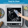 Amzchef Fogão de Indução Portátil Profissional 1800w com Tela Lcd, Prata - 6