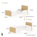 Ver imagem 3 de Cama Evolutiva 2 em 1 - Branco com Carvalho