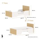 Ver imagem 5 de Cama Evolutiva 2 em 1 - Branco com Carvalho