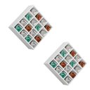Ver imagem 2 de Kit 2 Nicho Decorativo Porta Toalha com 16 Nichos Multiuso Glamour:branco