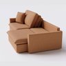 Sofá Cama Bélgica Retrátil e Reclínável 2,70m em Boucle Sheep Gold Mostarda - Home Mobily - 7