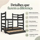 Ver imagem 3 de Treliche Madeira Maciça - Vira 2 Camas - com Colchões Inclusos Multimóveis CR35682 Preto