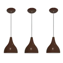 Luminárias pendentes balcão 3 un Marrom - 1