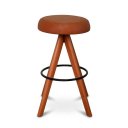 Ver imagem 3 de Kit de Duas Banquetas de Bar Giratória Estofada Base Madeira Maciça Hope Durango Antilupi