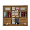 Ver imagem 2 de Guarda Roupa Dubai 3 Portas de Correr Espelhadas Castanho